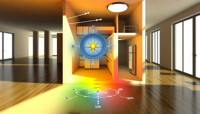 alt_text: Explore Vastu Shastra's impact on energy and ambiance in apartment orientations: north, south, east, west.